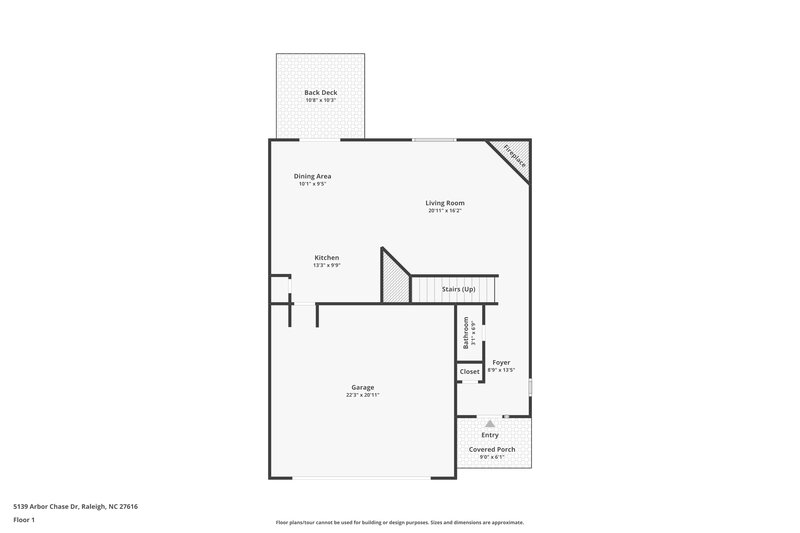 1,995/Mo, 5139 Arbor Chase Dr Raleigh, NC 27616 Floor Plan View
