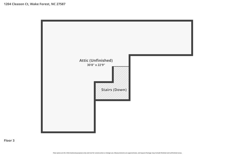 3,180/Mo, 1204 Cleason Ct Wake Forest, NC 27587 Floor Plan View 3
