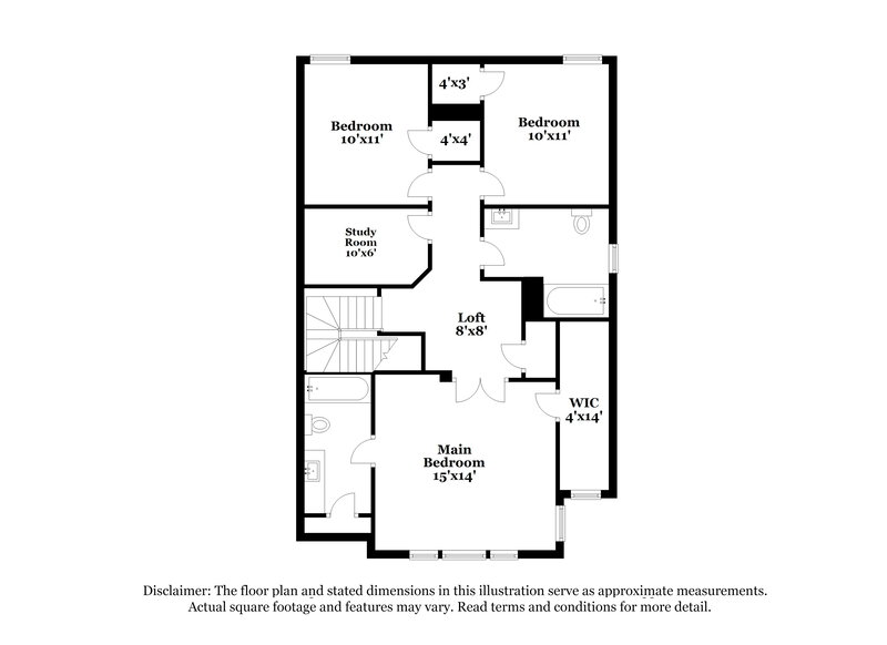 2,010/Mo, 8174 Cohosh Ct Raleigh, NC 27616 Floor Plan View