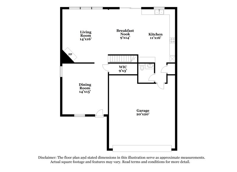 2,050/Mo, 6041 Ricker Rd Raleigh, NC 27610 Floor Plan View