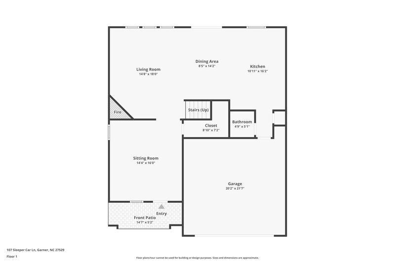 1,830/Mo, 107 Sleeper Car Ln Garner, NC 27529 Floor Plan View