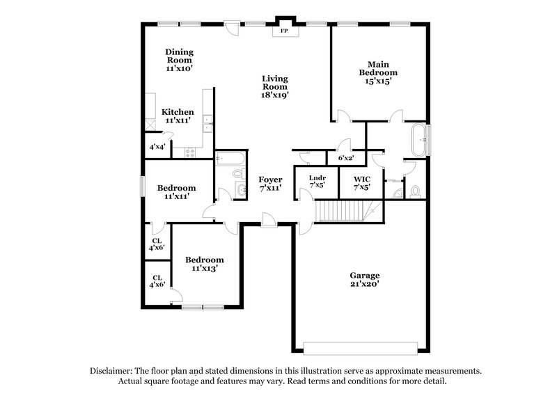 2,115/Mo, 2309 Diquedo Dr Raleigh, NC 27604 Floorplan View