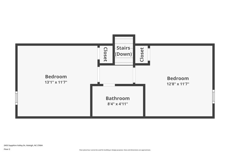 1,770/Mo, 2453 Sapphire Valley Dr Raleigh, NC 27604 Floor Plan View 2