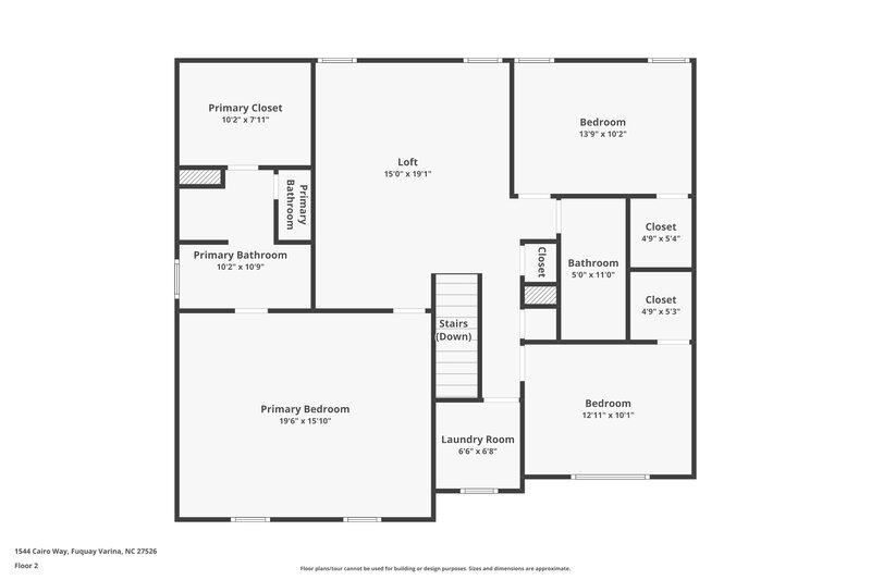 1,820/Mo, 1544 Cairo Way Fuquay Varina, NC 27526 Floor Plan View 2