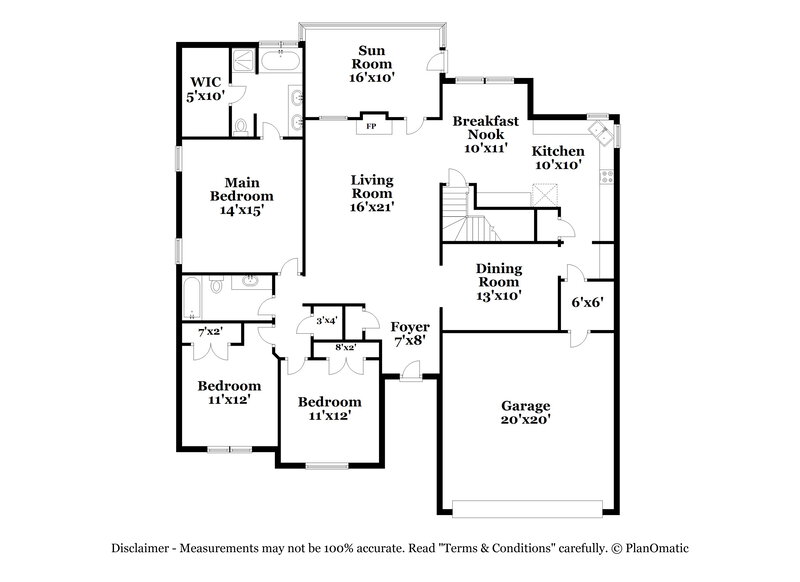 1,910/Mo, 1616 Maizefield Ln Fuquay Varina, NC 27526 Floor Plan View