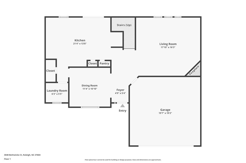 2,255/Mo, 3048 Bethwicke Ct Raleigh, NC 27604 Floor Plan View