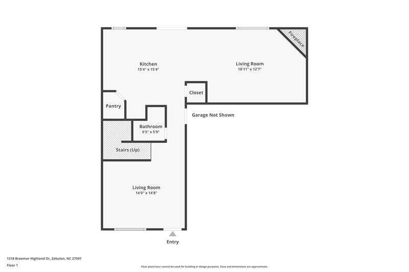 1,905/Mo, 1218 Braemar Highland Dr Zebulon, NC 27597 Floorplan View