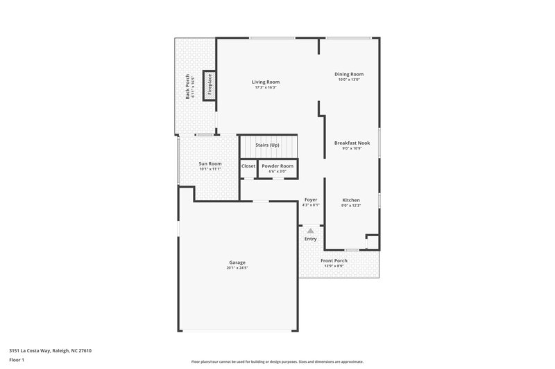 1,885/Mo, 3151 La Costa Way Raleigh, NC 27610 Floor Plan View