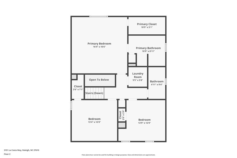 1,885/Mo, 3151 La Costa Way Raleigh, NC 27610 Floor Plan View 2