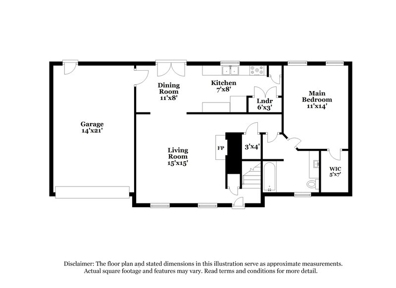 1,925/Mo, 204 Hunter Way Clayton, NC 27520 Floor Plan View