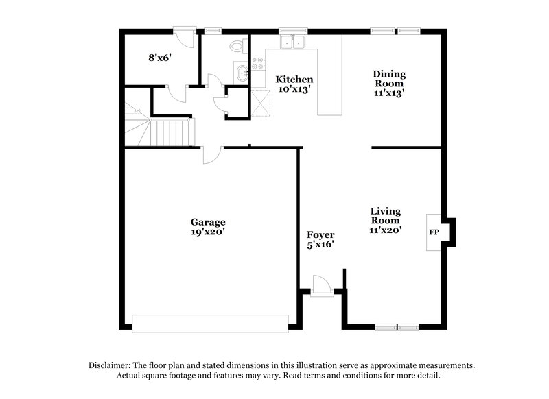 1,895/Mo, 7028 Paint Rock Ln Raleigh, NC 27610 Floor Plan View