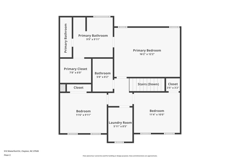 1,800/Mo, 512 Waterford Dr Clayton, NC 27520 Floor Plan View 2