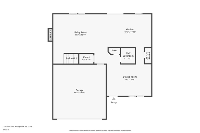 2,005/Mo, 110 Alcock Ln Youngsville, NC 27596 Floor Plan View