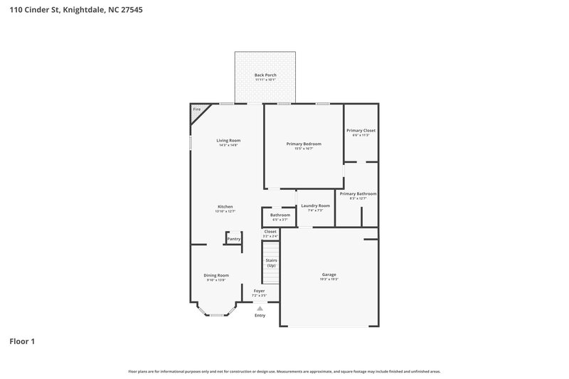 2,525/Mo, 110 Cinder St Knightdale, NC 27545 Floor Plan View