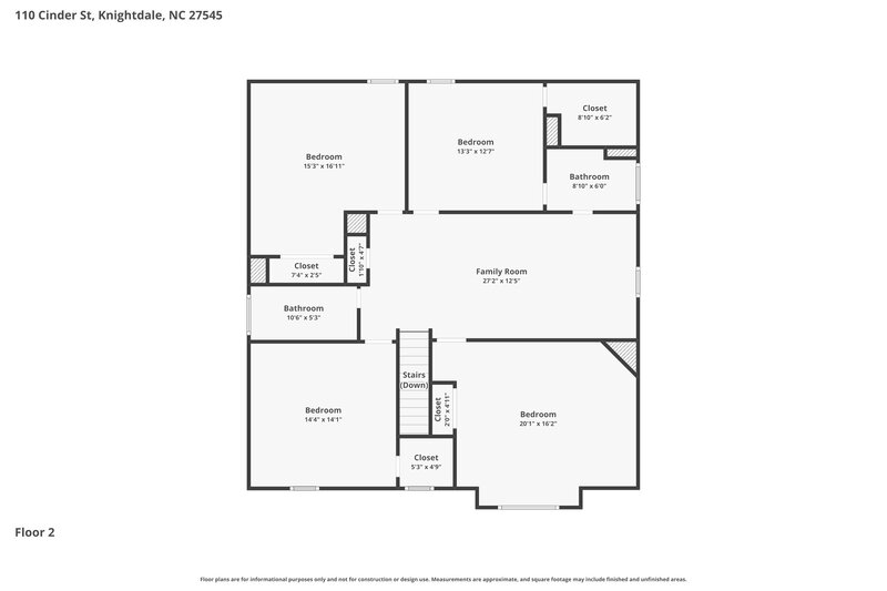 2,525/Mo, 110 Cinder St Knightdale, NC 27545 Floor Plan View 2