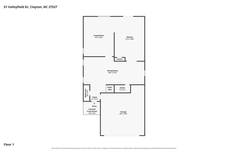 2,260/Mo, 51 Valleyfield Dr Clayton, NC 27527 Floor Plan View