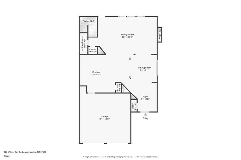 1,760/Mo, 820 Willow Bay Dr Fuquay Varina, NC 27526 Floor Plan View