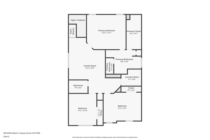 1,760/Mo, 820 Willow Bay Dr Fuquay Varina, NC 27526 Floor Plan View 2