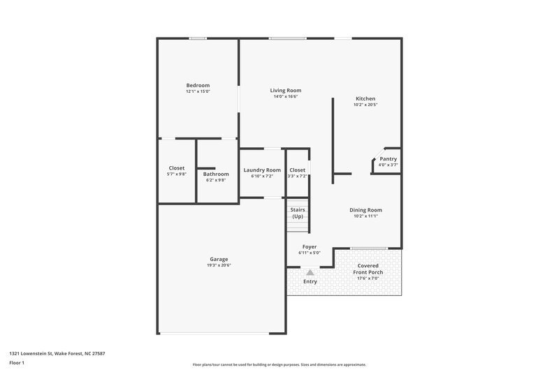 2,070/Mo, 1321 Lowenstein St Wake Forest, NC 27587 Floor Plan View