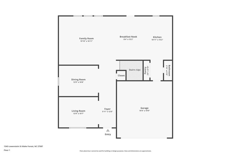 3,010/Mo, 1345 Lowenstein St Wake Forest, NC 27587 Floor Plan View