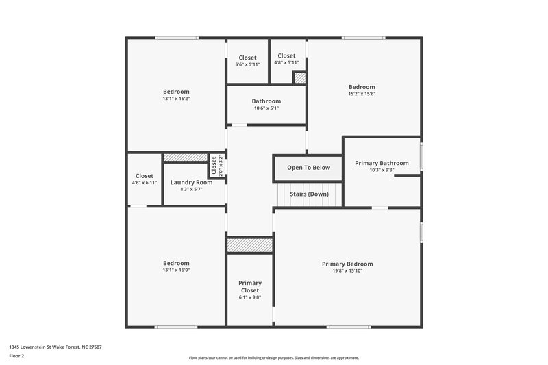 3,010/Mo, 1345 Lowenstein St Wake Forest, NC 27587 Floor Plan View 2