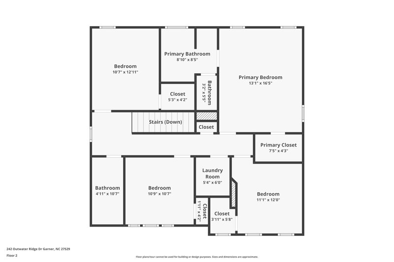 1,965/Mo, 242 Outwater Ridge Dr Garner, NC 27529 Floor Plan View 2
