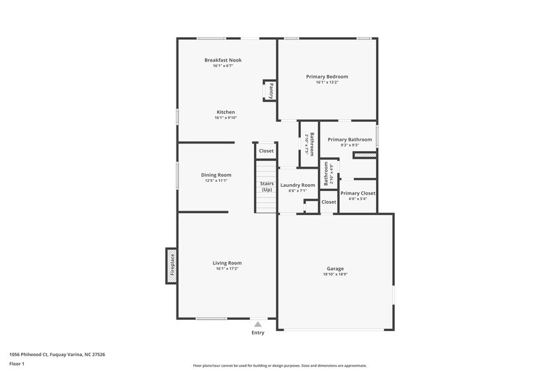 2,215/Mo, 1056 S Philwood Ct Fuquay Varina, NC 27526 Floor Plan View
