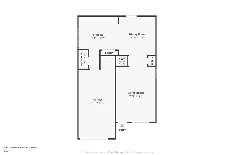1,595/Mo, 3879 Pin Oak Rd Raleigh, NC 27604 Floor Plan View