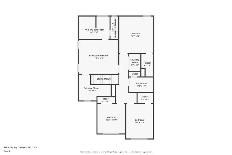 2,165/Mo, 117 Bobby Ray Ct Clayton, NC 27527 Floor Plan View 2