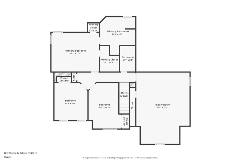 2,295/Mo, 2213 Flowing Dr Raleigh, NC 27610 Floor Plan View 2