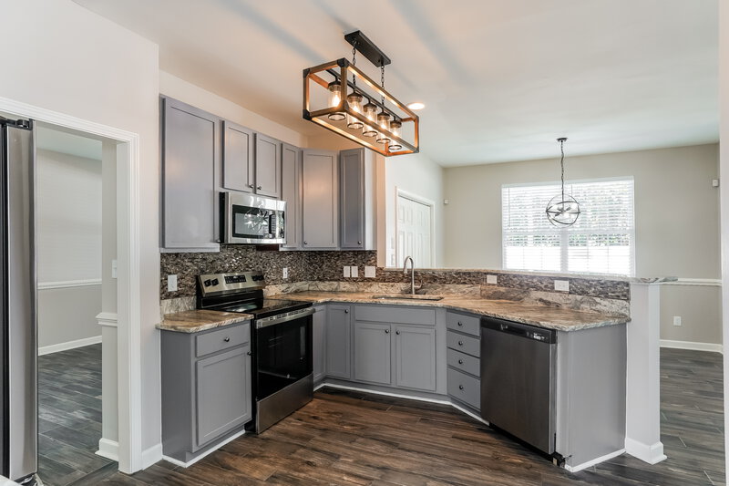 2,295/Mo, 2213 Flowing Dr Raleigh, NC 27610 Kitchen View 2