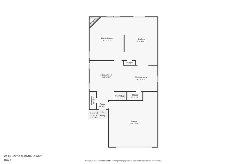 1,850/Mo, 205 Brookhaven Dr Clayton, NC 27527 Floor Plan View