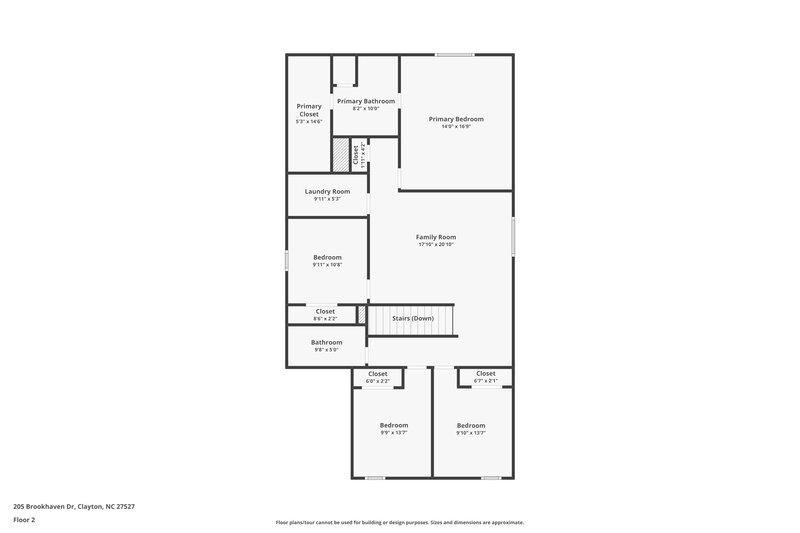 1,850/Mo, 205 Brookhaven Dr Clayton, NC 27527 Floor Plan View 2
