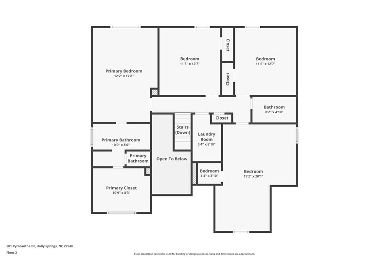 2,690/Mo, 501 Pyracantha Dr Holly Springs, NC 27540 Floor Plan View 2