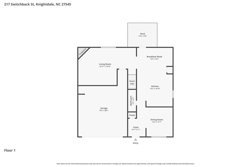 2,340/Mo, 217 Switchback St Knightdale, NC 27545 Floor Plan View