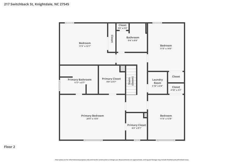 2,340/Mo, 217 Switchback St Knightdale, NC 27545 Floor Plan View 2
