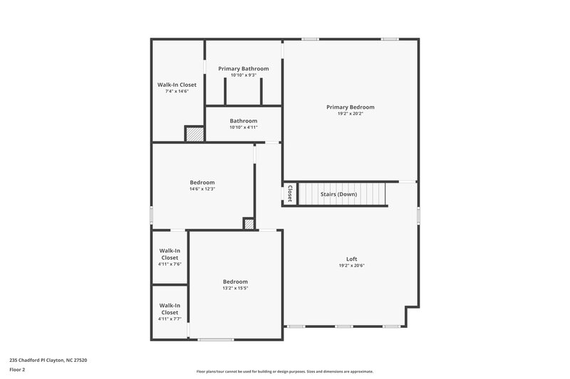1,910/Mo, 235 Chadford Pl Clayton, NC 27520 Floor Plan View 2