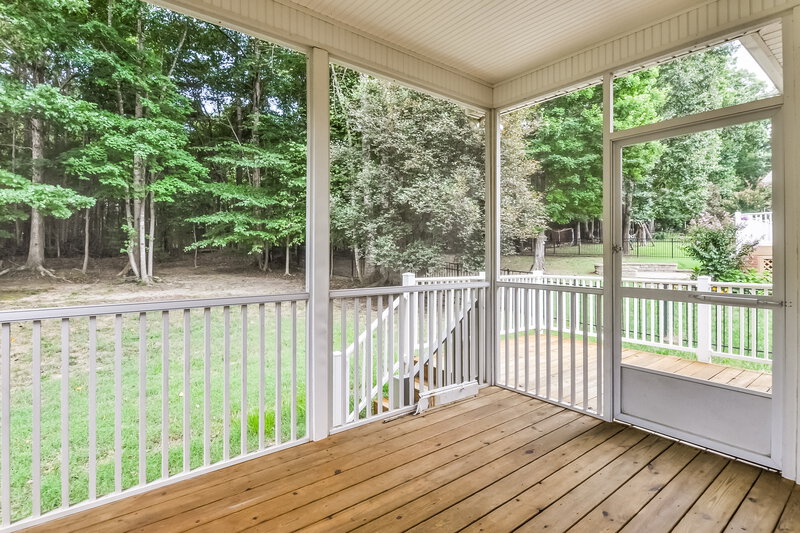 3,250/Mo, 420 Longbourn Dr Wake Forest, NC 27587 Covered Deck View