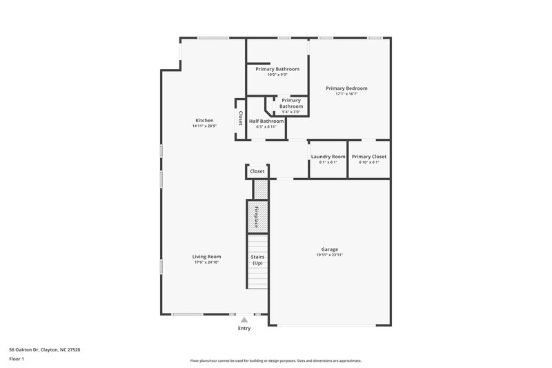 2,180/Mo, 56 Oakton Dr Clayton, NC 27520 Floorplan View