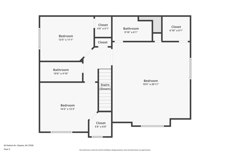 2,180/Mo, 56 Oakton Dr Clayton, NC 27520 Floorplan View 2
