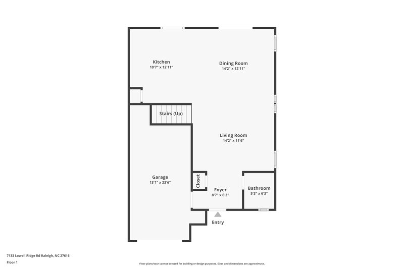1,910/Mo, 7133 Lowell Ridge Rd Raleigh, NC 27616 Floor Plan View