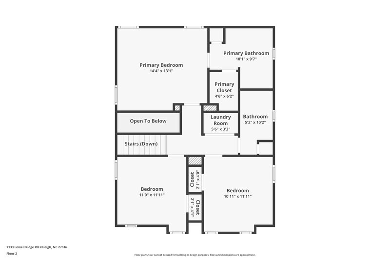 1,910/Mo, 7133 Lowell Ridge Rd Raleigh, NC 27616 Floor Plan View 2