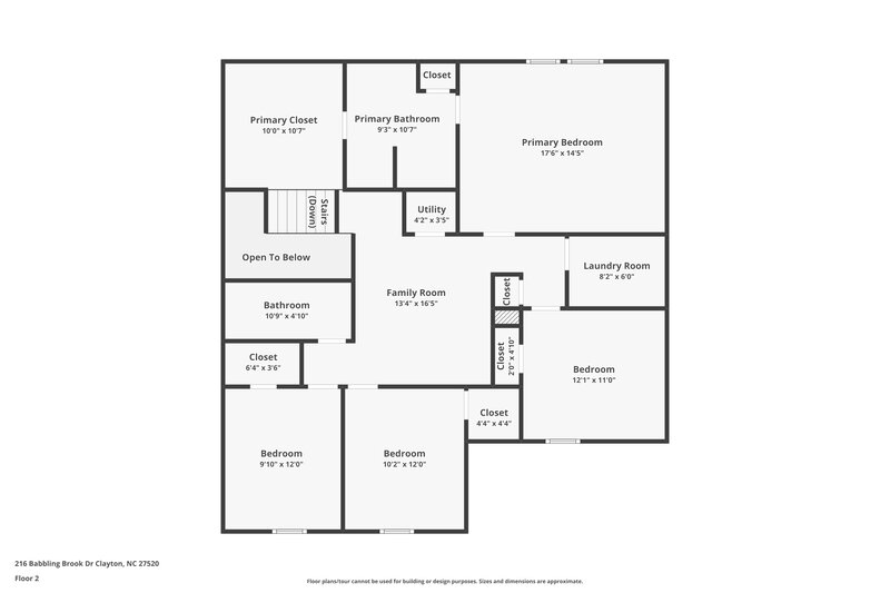 1,895/Mo, 216 Babbling Brk Dr Wilson's Mills, NC 27520 Floorplan View 2