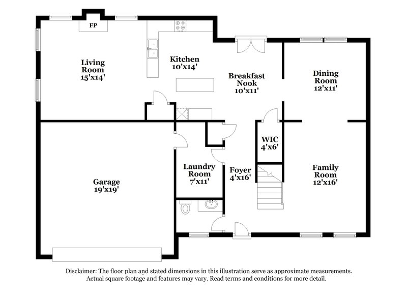 2,230/Mo, 3453 Scotch Dr Raleigh, NC 27616 Floor Plan View