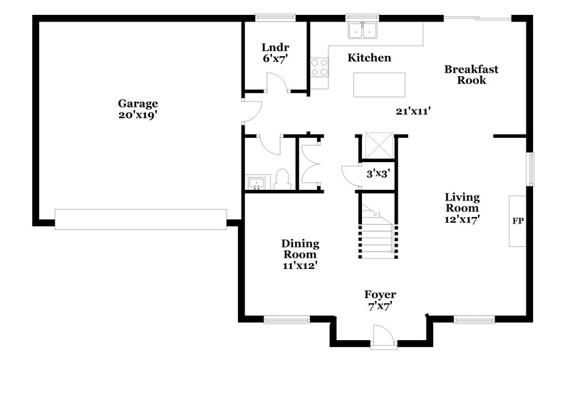 2,100/Mo, 5204 Cardinal Grove Blvd Raleigh, NC 27616 Floor Plan View