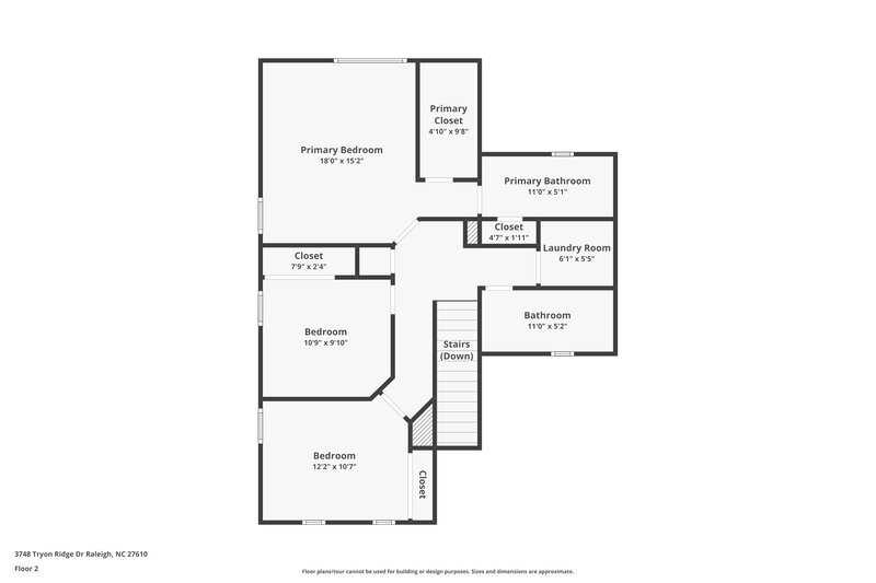 2,085/Mo, 3748 Tryon Ridge Dr Raleigh, NC 27610 Floorplan View