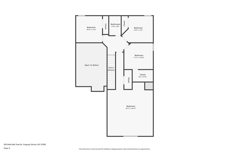 2,110/Mo, 923 Red Oak Tree Dr Fuquay Varina, NC 27526 Floor Plan View