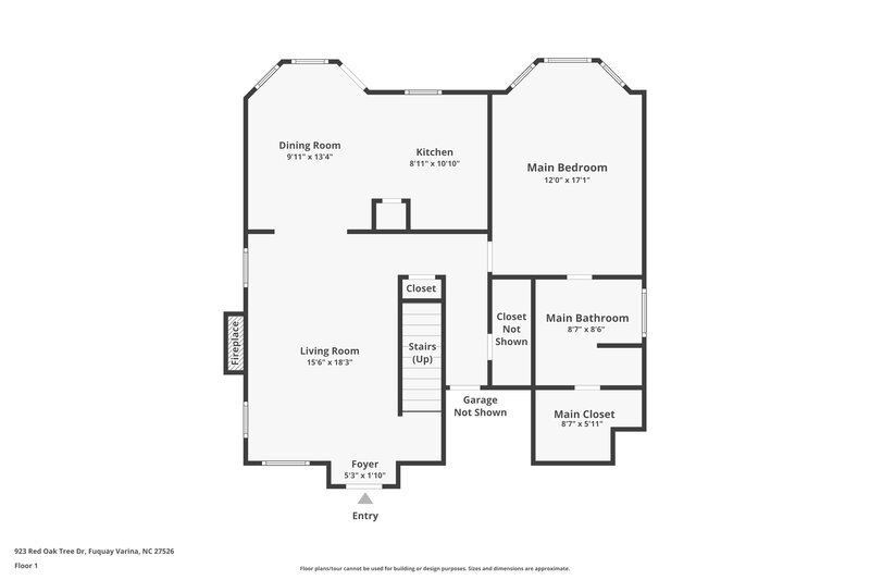 2,110/Mo, 923 Red Oak Tree Dr Fuquay Varina, NC 27526 Floor Plan View 2