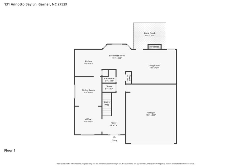 2,035/Mo, 131 Annotto Bay Ln Garner, NC 27529 Floor Plan View