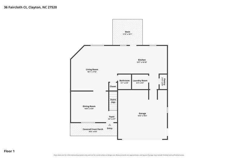 2,260/Mo, 36 Faircloth Ct Clayton, NC 27520 Floor Plan View